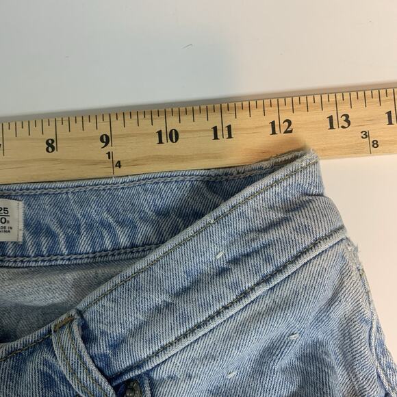 Abercrombie & Fitch Criss Cross Jeans I 25/0R I The Dad High Rise I Curve Love - Picture 9 of 11